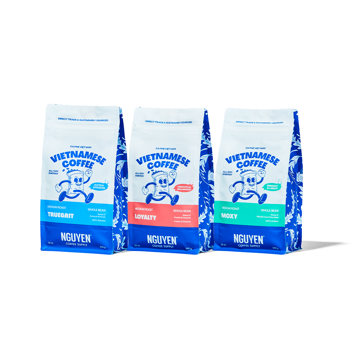 Cans of Nguyen Coffee Supply, coconut-flavored Vietnamese cold brew coffee with coconut milk.