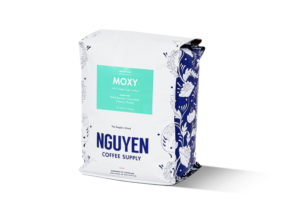 moxy arabica 5lb pack side moxy arabica 5lb pack side