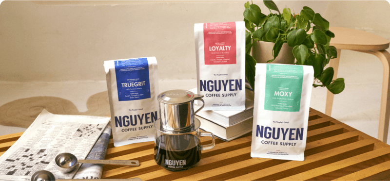 Nguyen Coffee supply Truegrit, Loyalty, Moxy, and Phin Filter