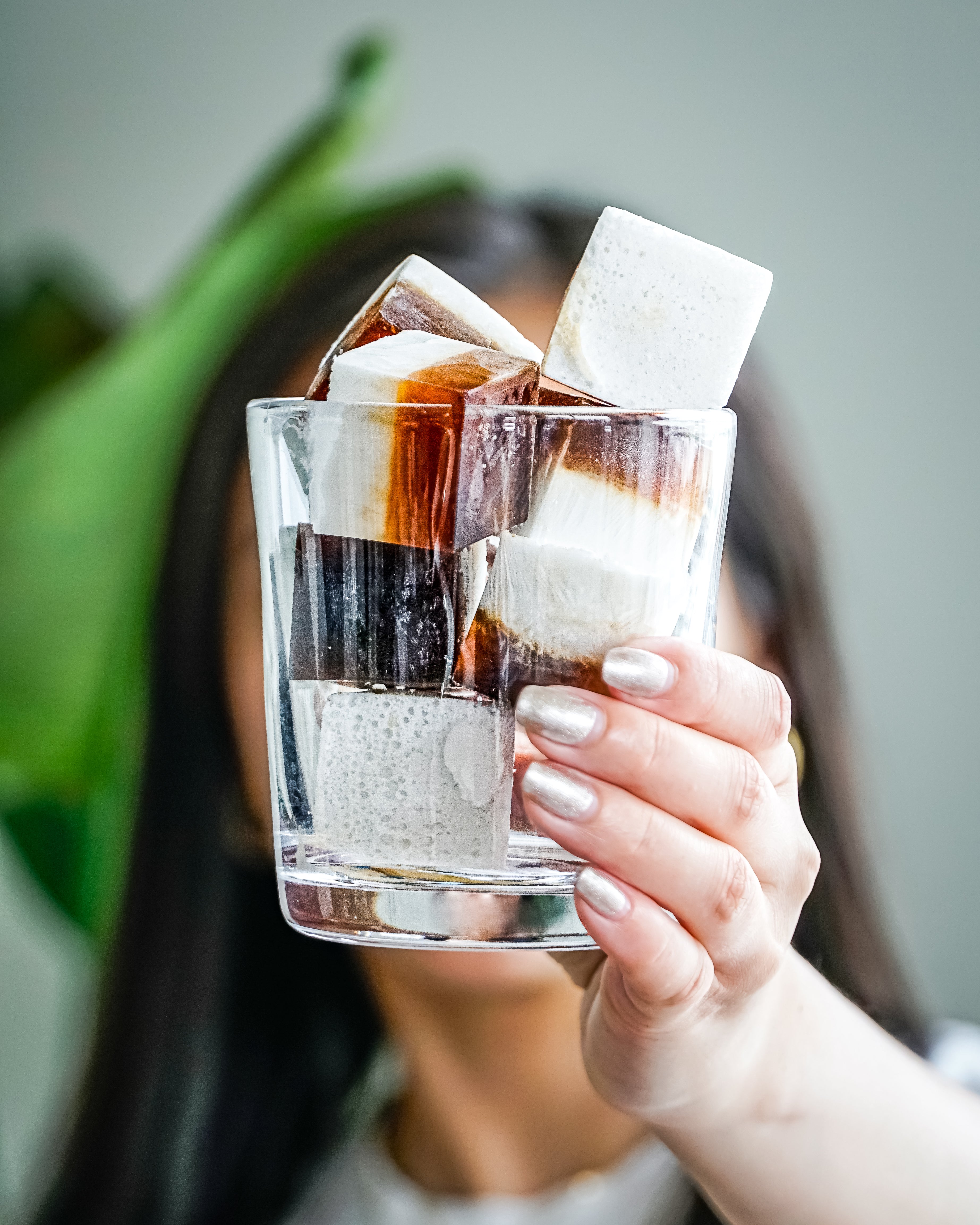 Black and White Coffee Ice Cubes