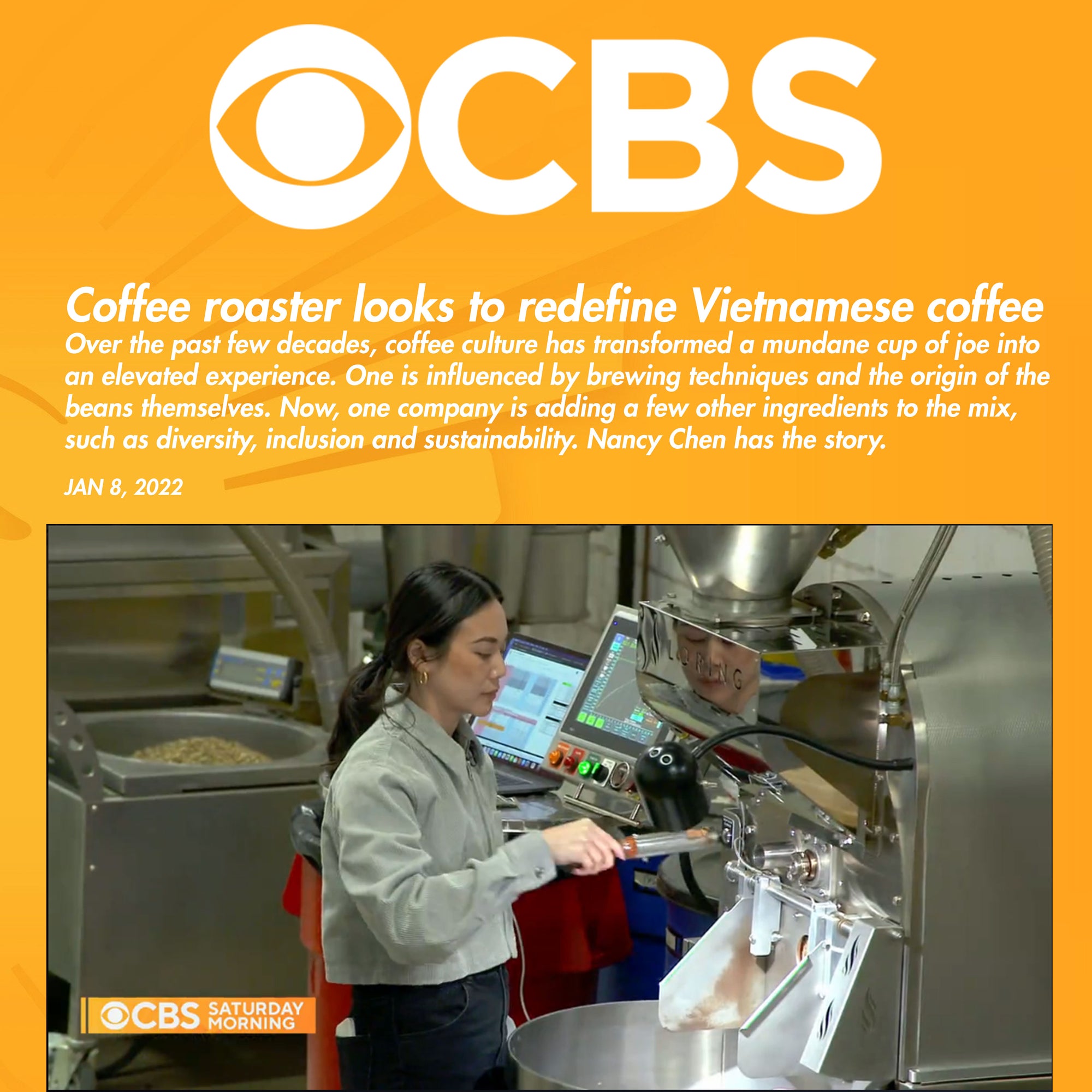 cbs saturday mornings nguyen coffee supply