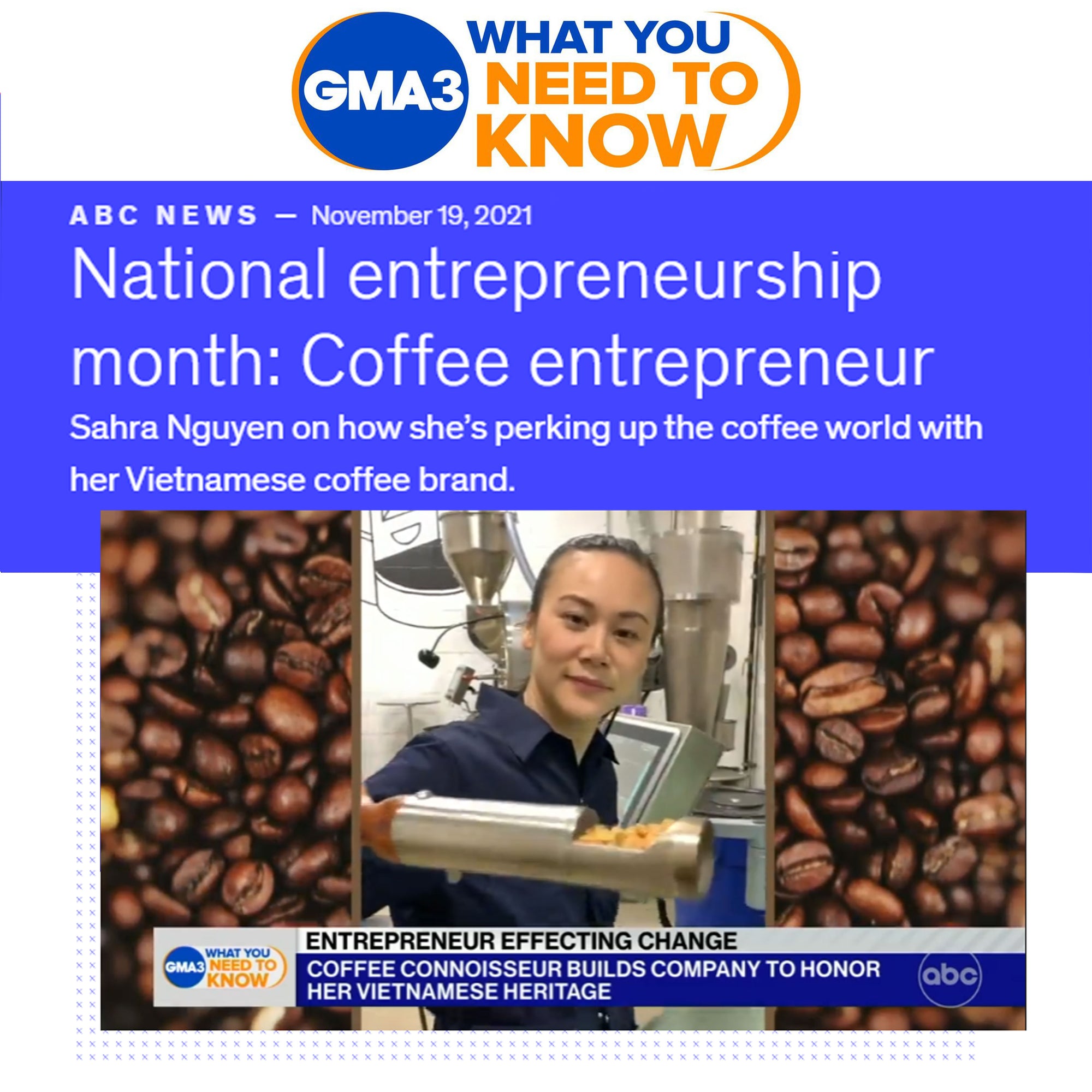 abc gma what you need to know nguyen coffee supply good morning america