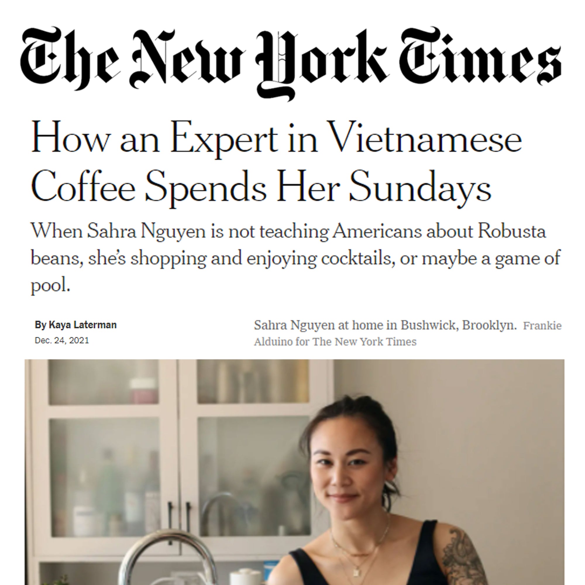 new york times vietnamese coffee sunday routine sahra nguyen