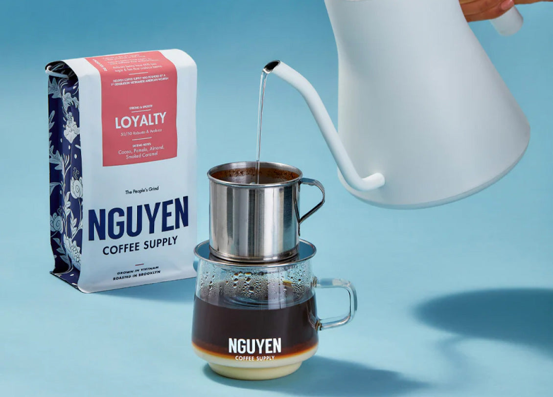 Nguyen Coffee Supply - Original Phin Filter: Stainless Steel 4oz Chamber  3.25 inch plate Diameter, Perfect Cup of Phin Drip Coffee in 5 minutes [4  oz]