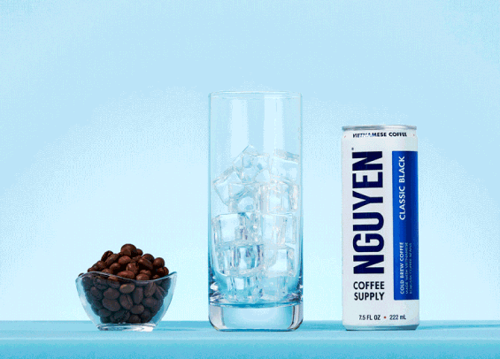 cold brew, classic black coffee, original robusta, sipping coffee in a glass with ice
