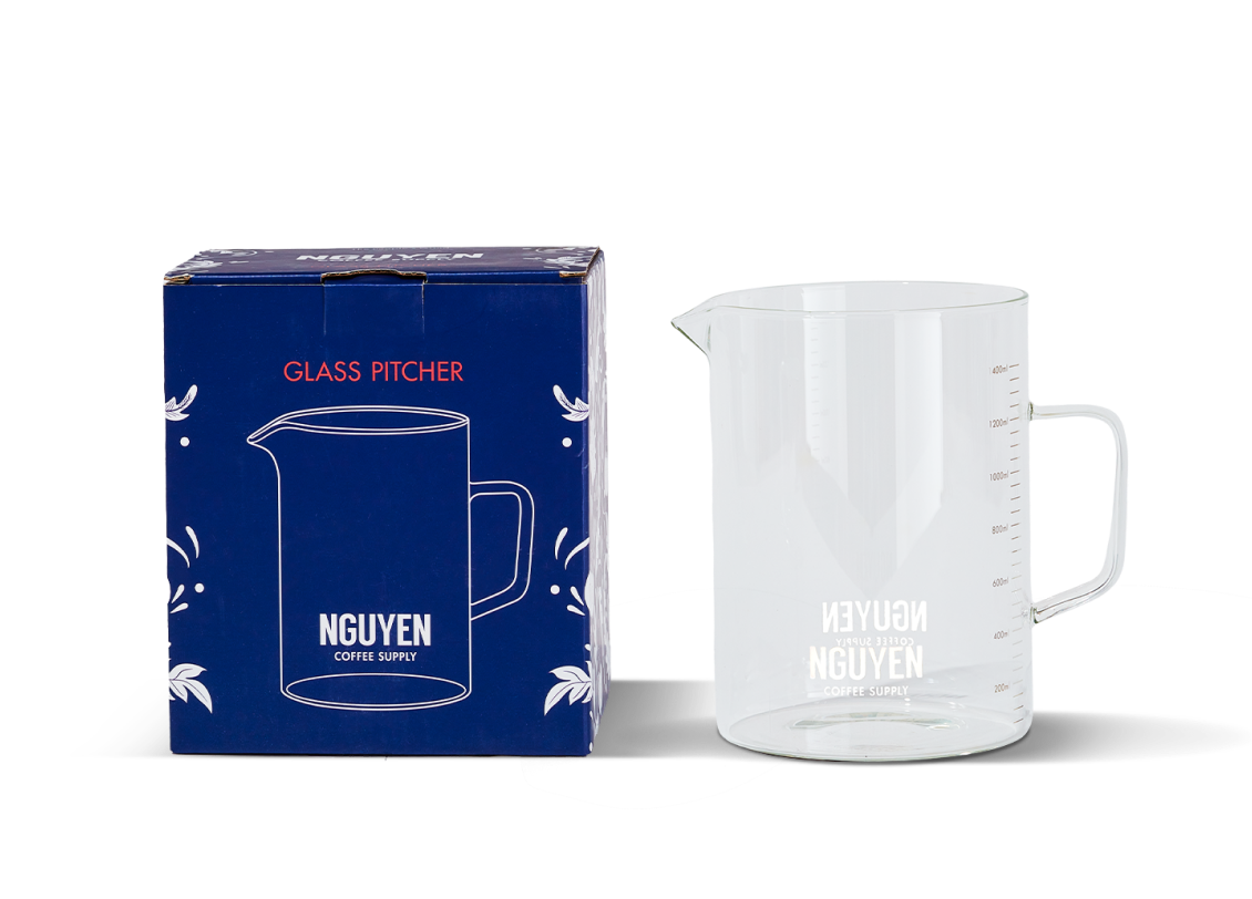 Glass Pitcher, 1400ml | Nguyen Coffee Supply