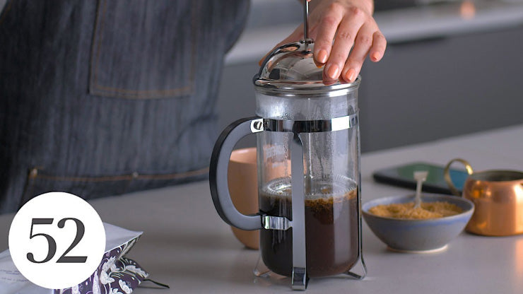 Sahra Nguyen, founder of Nguyen Coffee Supply, demonstrates how to brew great coffee using a French press