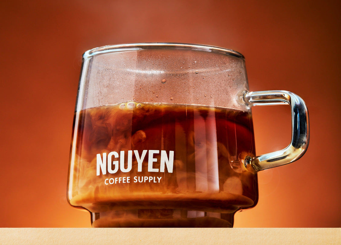 Stackable Glass Coffee Mugs - Clear See Through Cup – Nguyen Coffee Supply