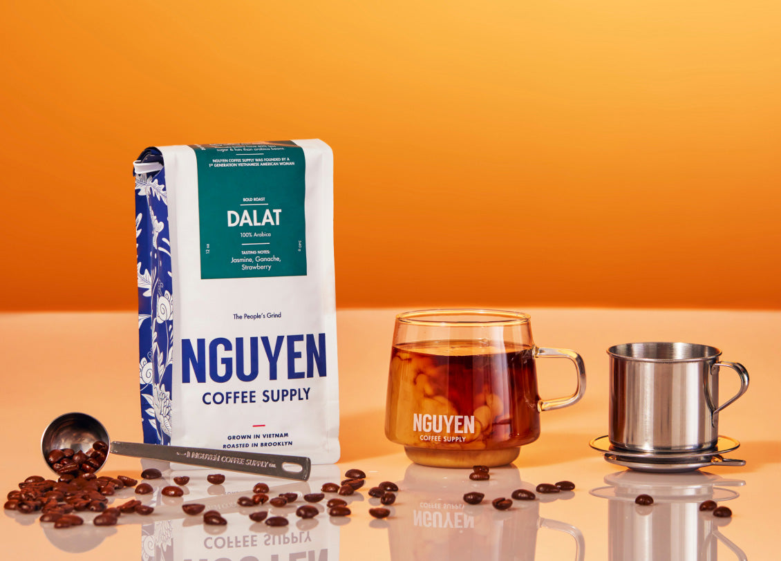 Nguyen Coffee Supply - Dalat Arabica: Dark Roast Whole Coffee Beans, Vietnamese Grown and Direct Trade, Organic, Single Origin with High Caffeine