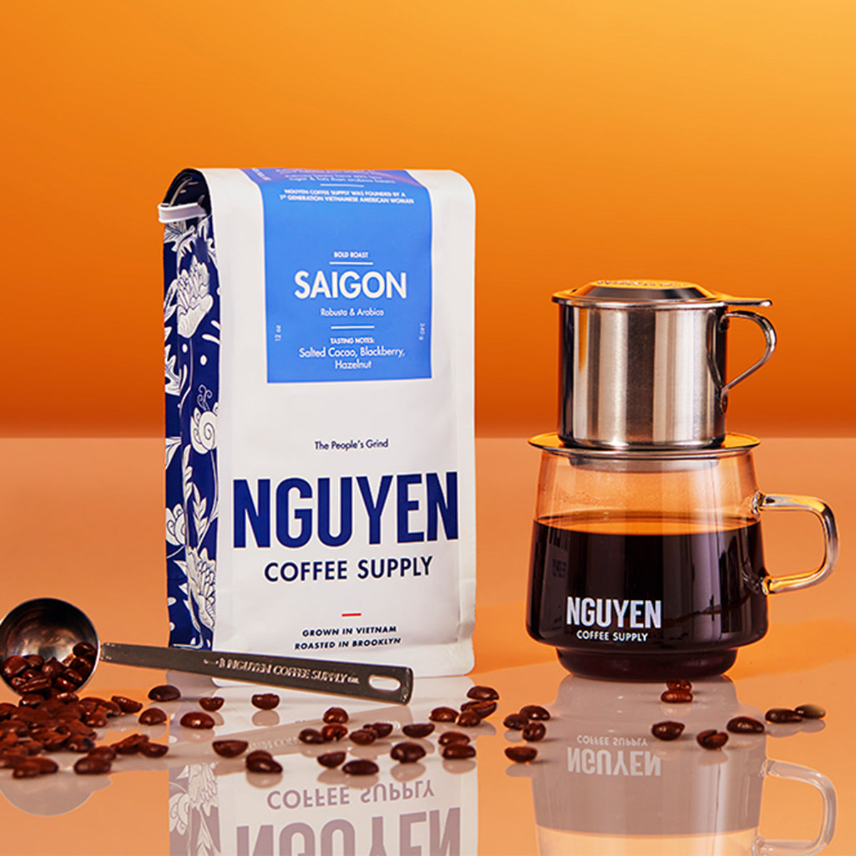 best vietnamese coffee phin drip filter sustainable coffee brew tool stainless steel no paper filter coffee maker direct trade woman owned arabica robusta low acidic strong coffee